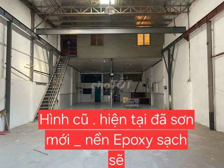 KHO CHO THUÊ MẶT TIỀN ĐƯỜNG XE CÔNG 40F. NỀN EPOXY SẠCH SẼ. BÌNH TÂN