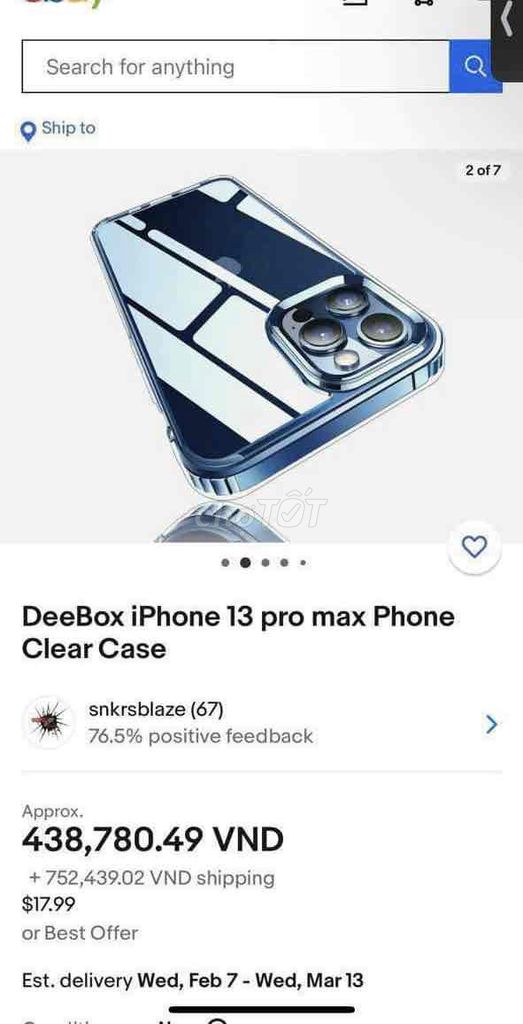 Ốp Iphone 13 Pro Max Xách tay Mỹ Mới