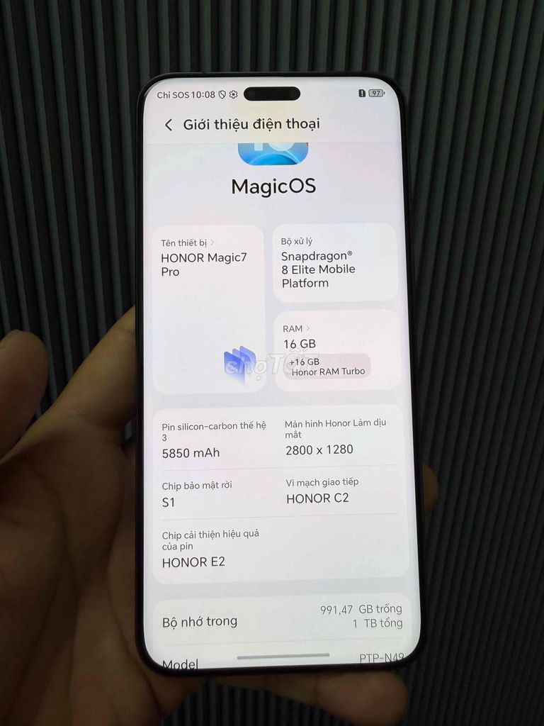 Honor Magic 7 Pro ram16/ 1T quốc tế 2sim vatlý. Mua bán Điện thoại tại Quận Phú Nhuận Tp Hồ Chí Minh được đăng bởi Nguyễn Phú Chánh hình 1