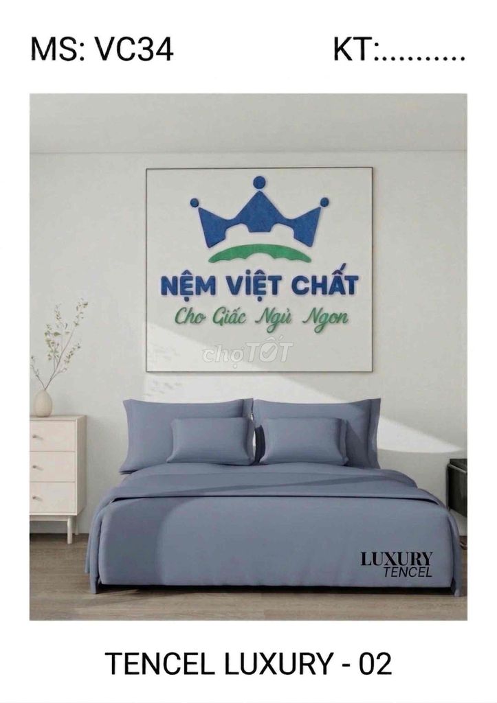 Chăn ga Nệm Việt Chất VC34. Mua bán Giường, chăn ga gối nệm tại Quận Cẩm Lệ Đà Nẵng được đăng bởi Cẩm Ly hình 1