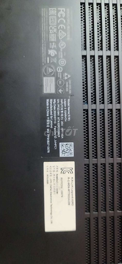 Lenovo Legion 5 15ACH6H AMD Ryzen 7 16GB/932GB. Mua bán Laptop tại Thành phố Thủ Đức Tp Hồ Chí Minh được đăng bởi Thang hình 1