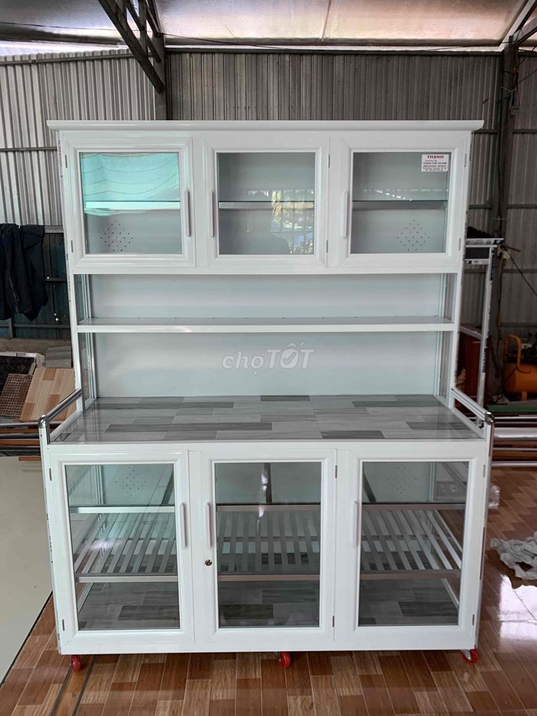 Tủ bếp nhôm trắng sữa. Mua bán Tủ, kệ gia đình tại Huyện Chợ Mới An Giang được đăng bởi Đặng Hiếu Thạnh hình 1