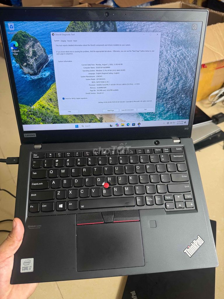 ThinkPad X13 Gen 1 i7 13.3 inch 16GB/256GB. Mua bán Laptop tại Huyện Hóc Môn Tp Hồ Chí Minh được đăng bởi  Hải laptop US hình 1