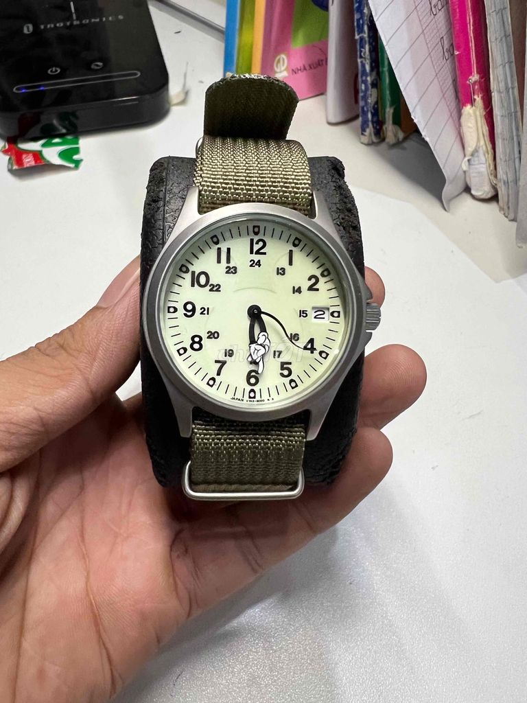 PassĐồng hồ Seiko quân đội disney được tặng k dùng