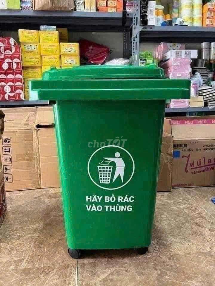 Thùng rác nhựa 60 lít xanh lá. Mua bán Nội thất, đồ gia dụng khác tại Quận Thanh Khê Đà Nẵng được đăng bởi Nguyễn Kha hình 1