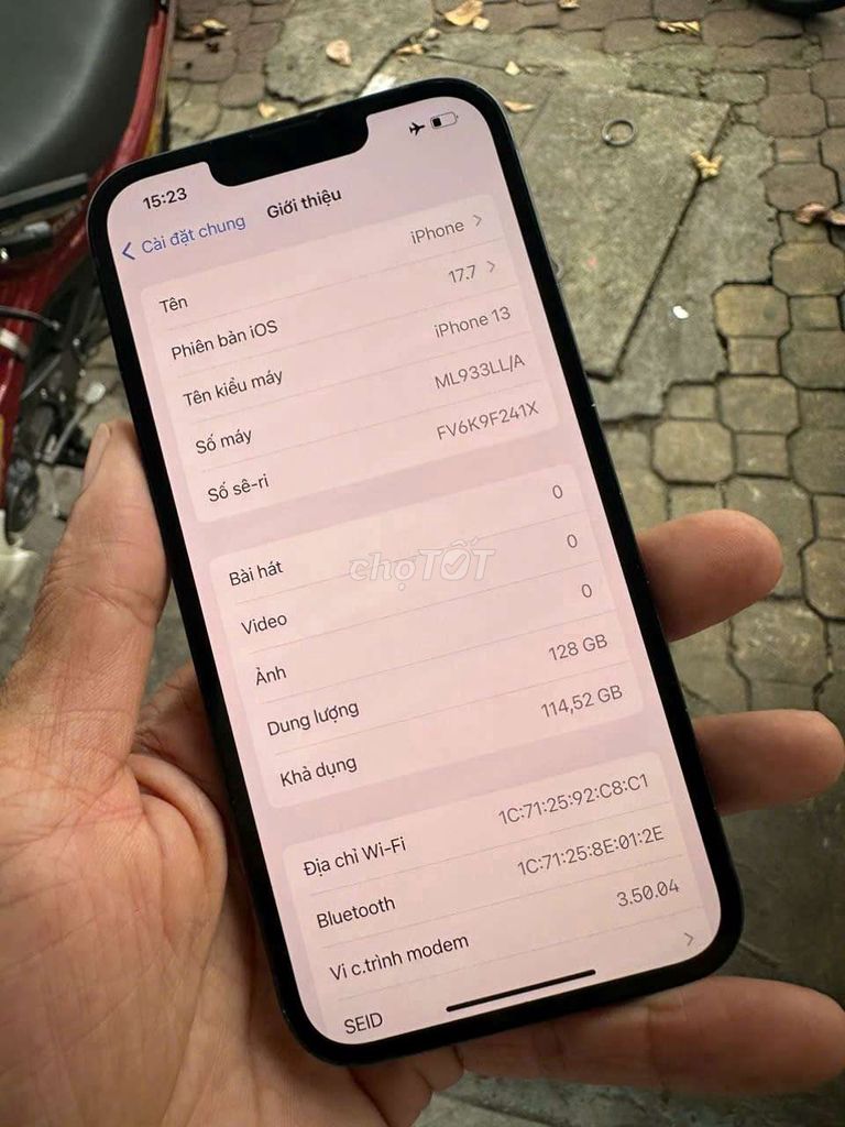 IPhone 13 xanh đen 128gb quốc tế zin all