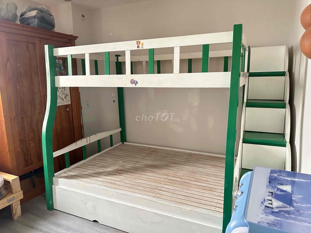 Giường tầng gỗ trẻ em Mới. Mua bán Giường, chăn ga gối nệm tại Quận Hoàng Mai Hà Nội được đăng bởi Pass đồ sang hịn mịn Chính Chủ hình 1