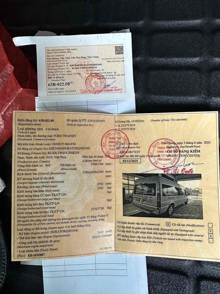 Ford Transit 2019 Luxury - 126000 km. Mua bán Ô tô tại Thành phố Mỹ Tho Tiền Giang được đăng bởi Thắng Ôtô Cũ hình 12