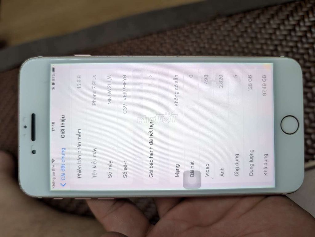 Apple iPhone 7 Plus 128GB Vàng hồng Đã sử dụng. Mua bán Điện thoại tại Quận Cầu Giấy Hà Nội được đăng bởi Điệp Nguyễn Duy hình 1