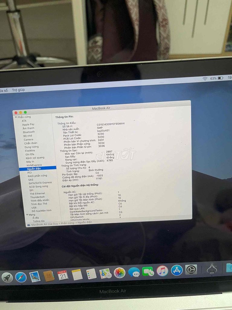 Apple MacBook Air 2019 i5 13 inch 8GB/128GB. Mua bán Laptop tại Quận 12 Tp Hồ Chí Minh được đăng bởi nông dân phố hình 1