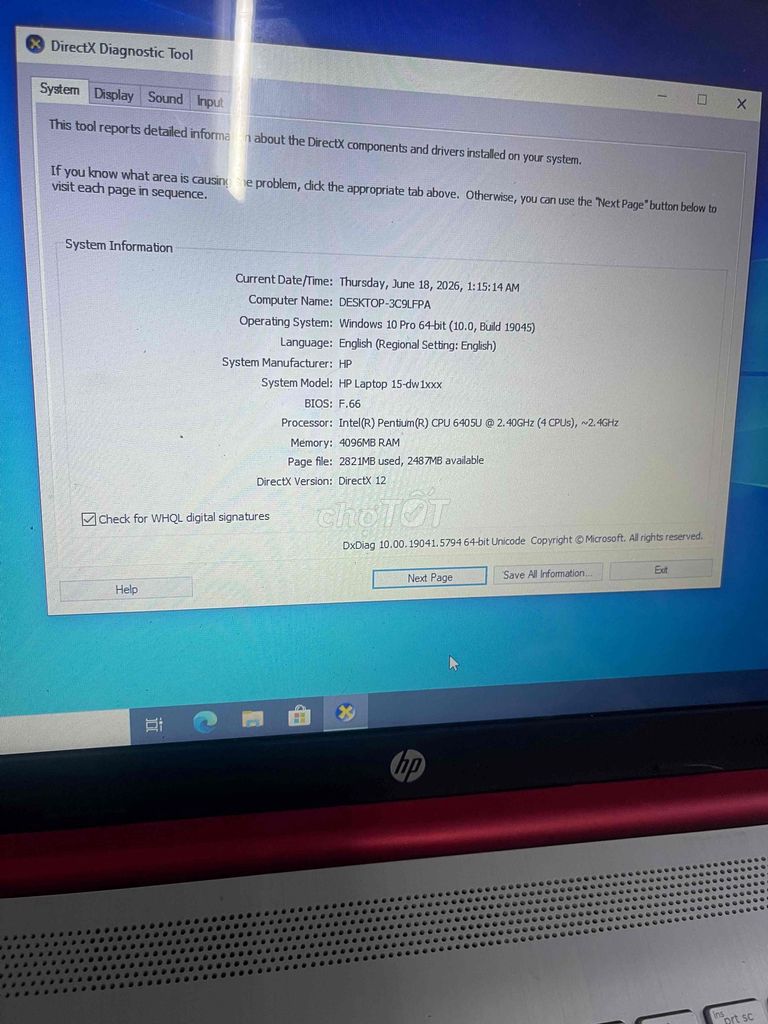 HP 15-Pentium 15.6 inch 4GB Windows 10 Pro. Mua bán Laptop tại Quận 8 Tp Hồ Chí Minh được đăng bởi ngothanhdieungo hình 1