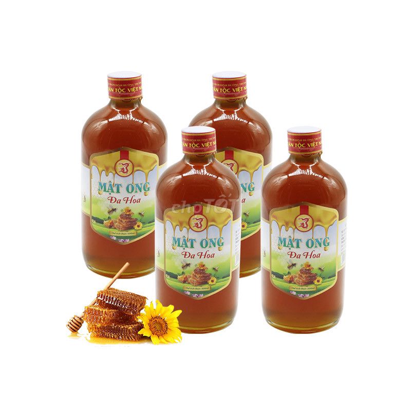 4 Chai Mật Ong Đa Hoa 500ml