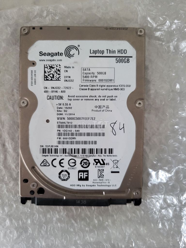 Ổ cứng HDD Seagate 500GB 5400 RPM đã sử dụng. Mua bán Linh kiện (RAM, Card...) tại Quận Đống Đa Hà Nội được đăng bởi Bùi Tùng hình 1