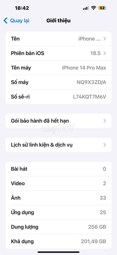 iPhone 14 Pro Max 256GB Tím. Mua bán Điện thoại tại Quận Bắc Từ Liêm Hà Nội được đăng bởi nguyễn hữu Thiện hình 1