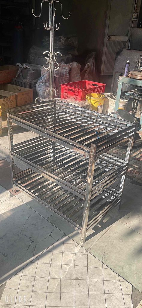 Kệ Inox 201 3 tầng 50x80x75cm. Mua bán Tủ, kệ gia đình tại Quận Cái Răng Cần Thơ được đăng bởi INOX Gia Dụng  hình 1