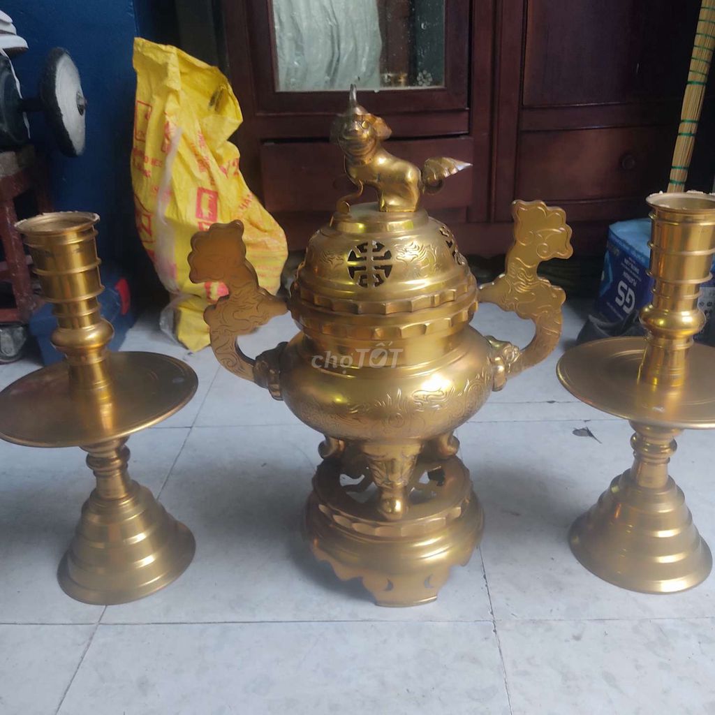Bộ lư đồng thờ 64cm 16.5kg