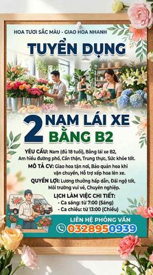 Tuyển tài xế bằng B2