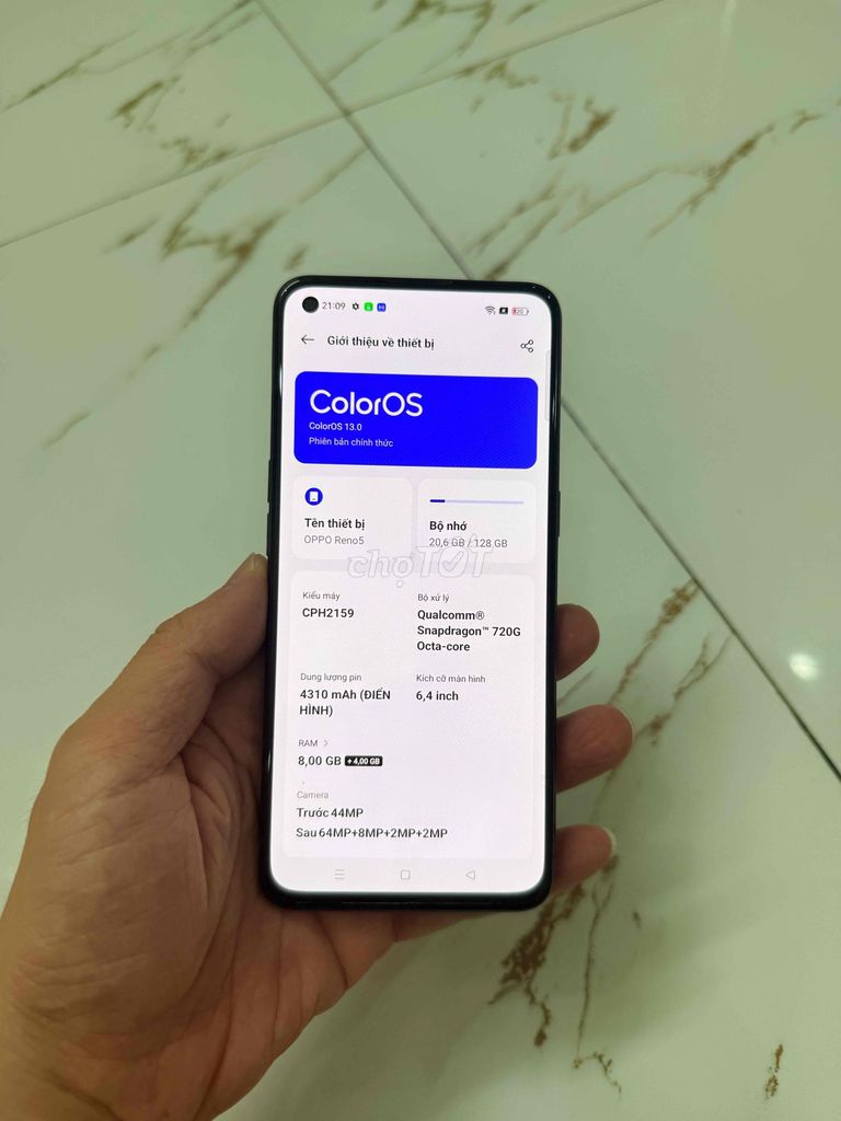 Bán Oppo Reno5 snap720 Ram8/128 zin cũ màn zin. Mua bán Điện thoại tại Quận Hà Đông Hà Nội được đăng bởi Mạnh Mobile hình 1