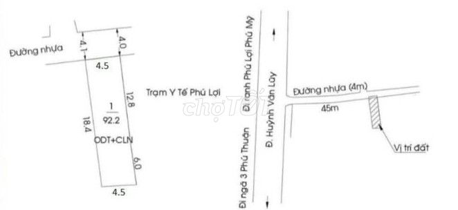 Bán Đất Phú Lợi 1 xẹc Ra Đường Huỳnh Văn Lũy Tp TDM DT84m2 Giá