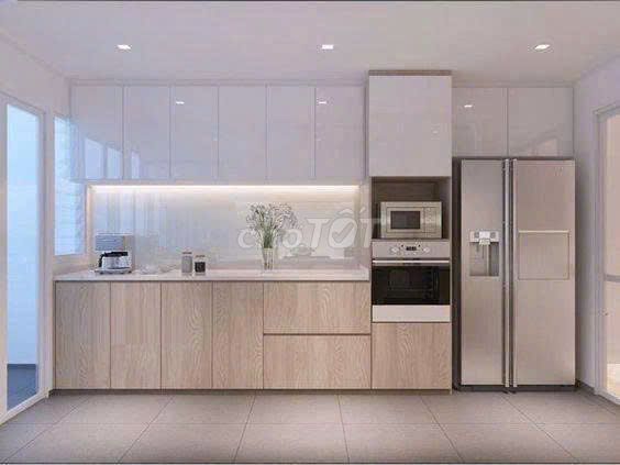 Tủ bếp Gỗ công nghiệp Hiện đại Trắng, vân gỗ. Mua bán Tủ, kệ gia đình tại Thành phố Thủ Đức Tp Hồ Chí Minh được đăng bởi Nội Thất Giá Sĩ Phú Nhàn hình 1