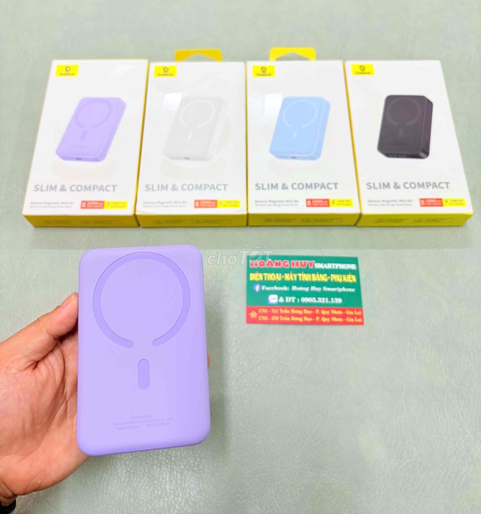 Sạc dự phòng CAO CẤP MAGSAFE BASEUS 10.000mAh. Mua bán Phụ kiện (Màn hình, Chuột...) tại Thành phố Qui Nhơn Bình Định được đăng bởi Hoàng Trinh hình 1