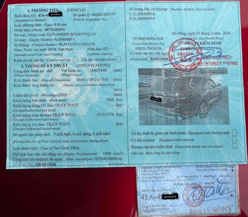 Mitsubishi Outlander 2018 2.0CVT Premium. Mua bán Ô tô tại Quận Cẩm Lệ Đà Nẵng được đăng bởi Anh Tân hình 15