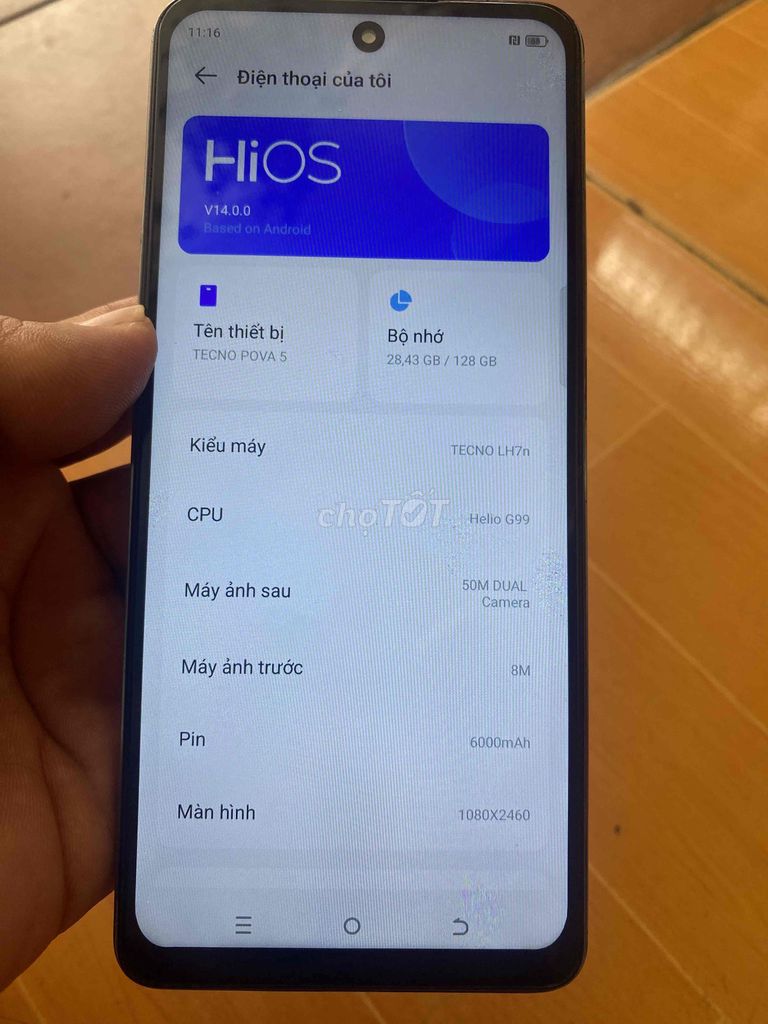 TECNO POVA 5 8GB/128GB Bạc. Mua bán Điện thoại tại Thành phố Thủ Đức Tp Hồ Chí Minh được đăng bởi ThanhThan Tran hình 1