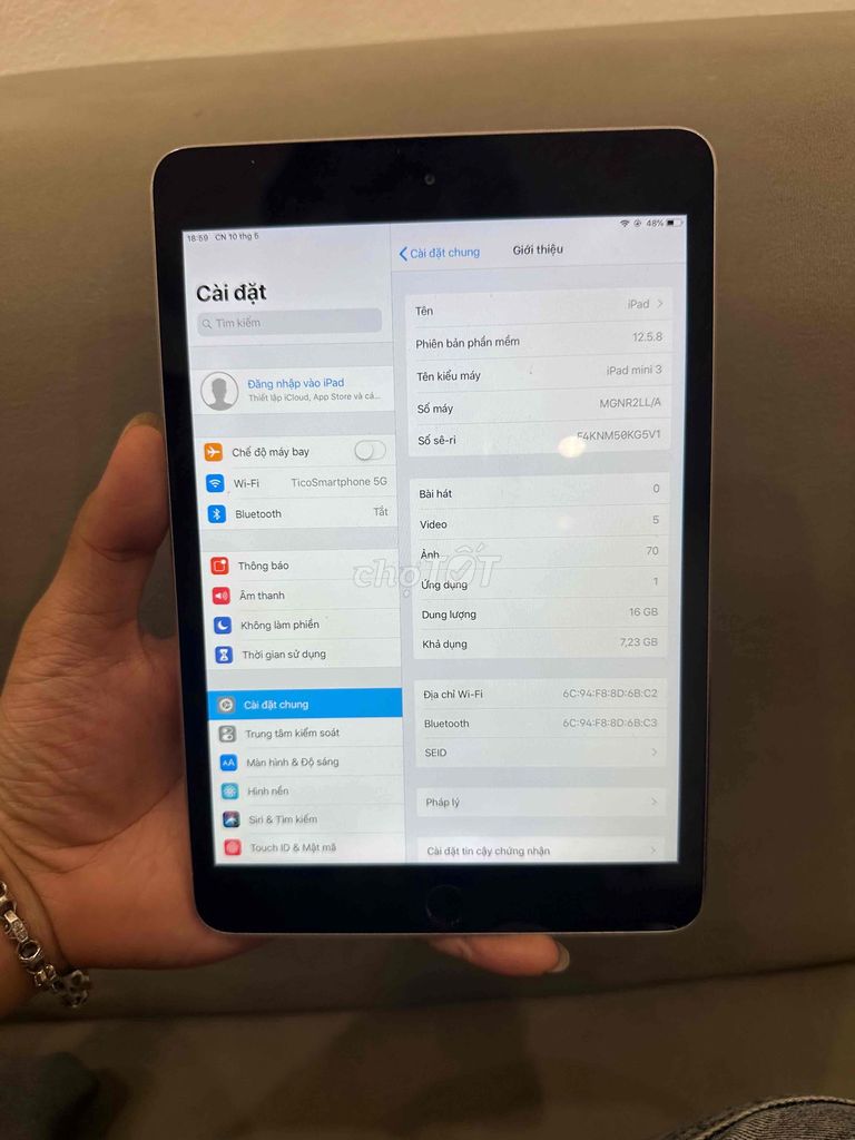 Apple iPad mini 3 16GB Bạc. Mua bán Máy tính bảng tại Quận Đống Đa Hà Nội được đăng bởi Ng Hoang Anh hình 1
