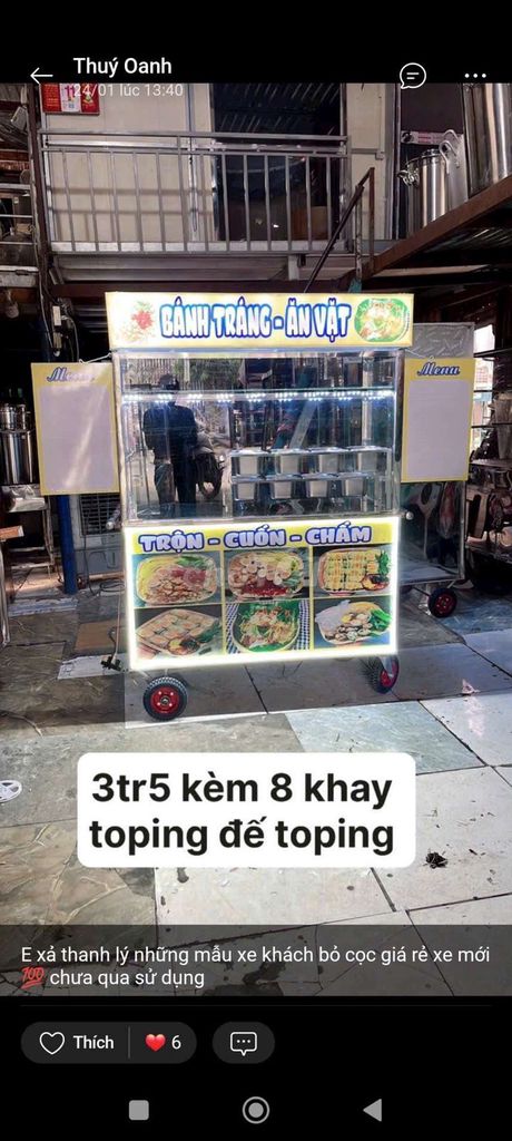 Xe đẩy bán hàng Inox 1m2x60cm cũ mới dùng 6 thang. Mua bán Đồ chuyên dụng, Giống nuôi trồng tại Huyện Nhà Bè Tp Hồ Chí Minh được đăng bởi Khanh Bui hình 1