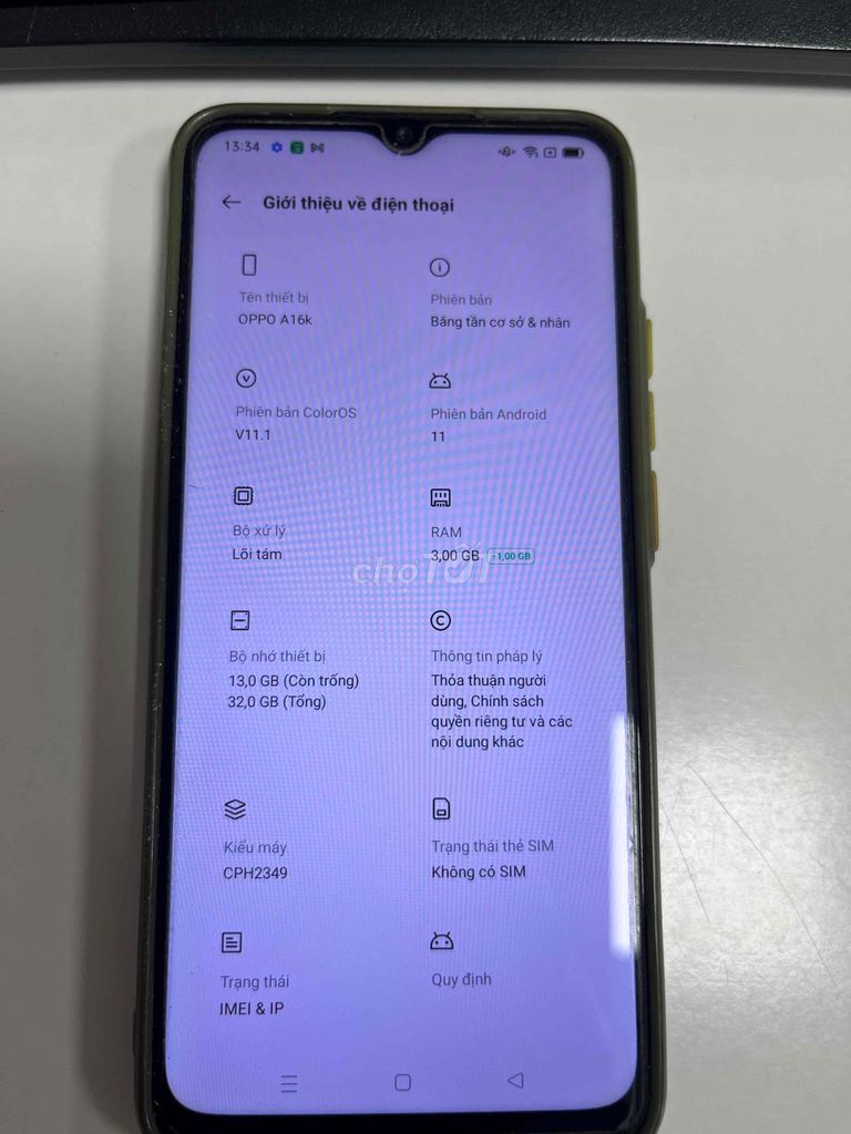 OPPO A16k 32GB Đen. Mua bán Điện thoại tại Quận Tây Hồ Hà Nội được đăng bởi Hoàng Quyên hình 1