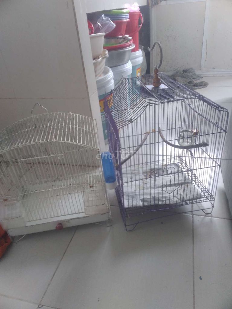 Lồng chim Kim loại Trắng, Tím. Mua bán Phụ kiện, Thức ăn, Dịch vụ tại Quận Liên Chiểu Đà Nẵng được đăng bởi bon hình 1