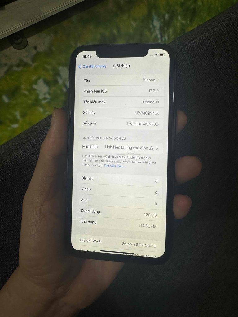 iphone 11 128g vn đen rin quốc tế