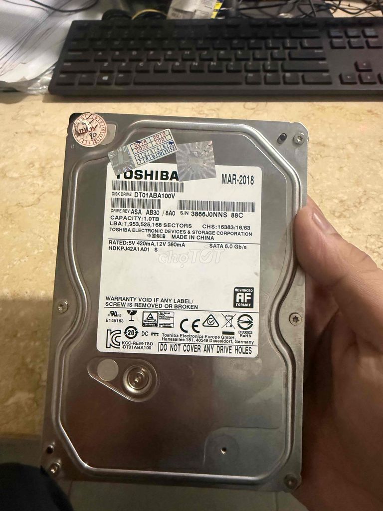 Ổ cứng HDD Toshiba DT01ABA100V 1TB sk100. Mua bán Linh kiện (RAM, Card...) tại Quận Bình Tân Tp Hồ Chí Minh được đăng bởi Hoàng  hình 1