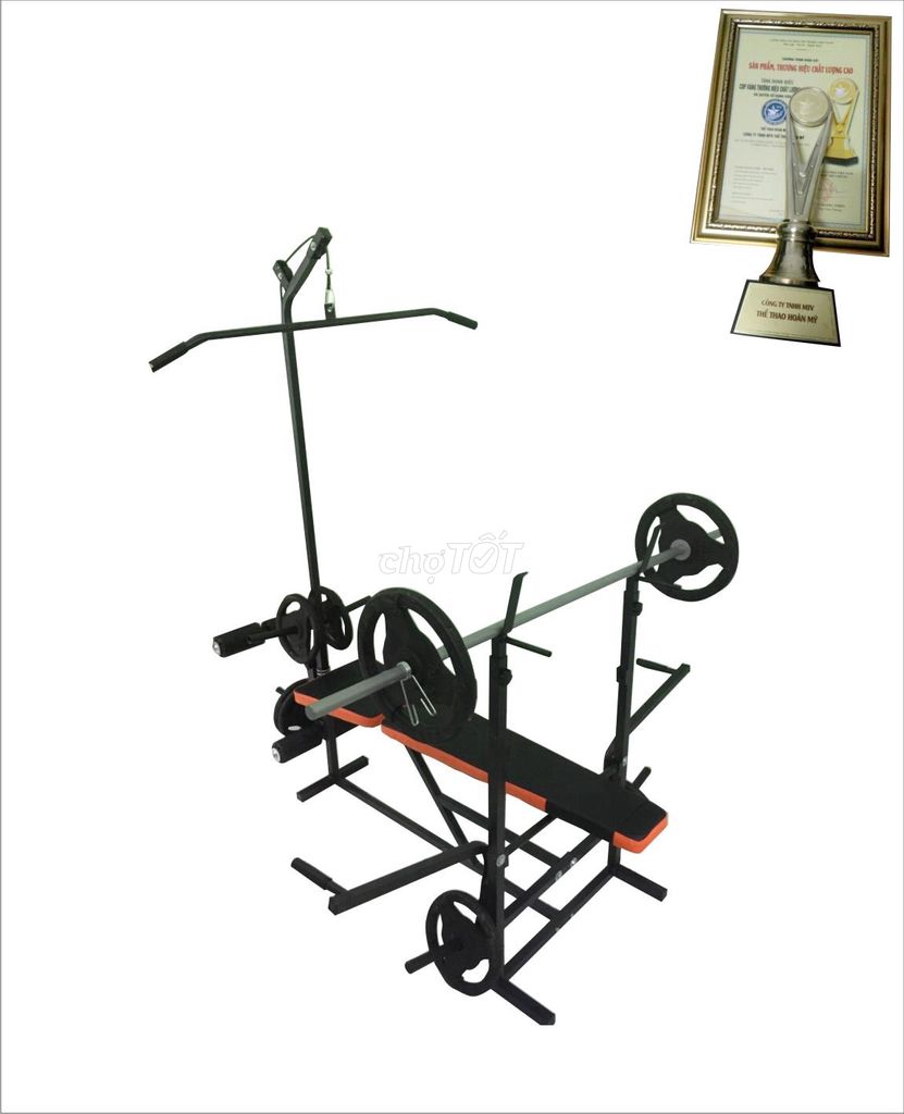 0964527753 - Máy tập đa năng.chính hãng👉Cumbo 50kg tạ+đòn 1m5