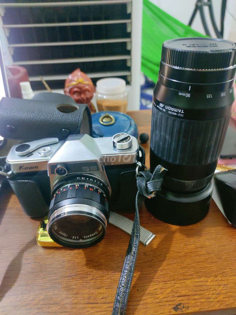 Bán máy ảnh kowa SE chụp phim cuộn và ống kính túi