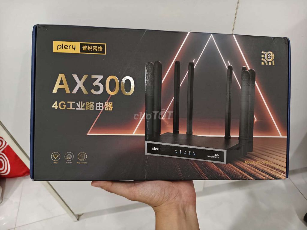 Router Wifi 4G Plery AX300 Đen Kim loại. Mua bán Phụ kiện (Màn hình, Chuột...) tại Quận Ngũ Hành Sơn Đà Nẵng được đăng bởi HT Network and Computer hình 1