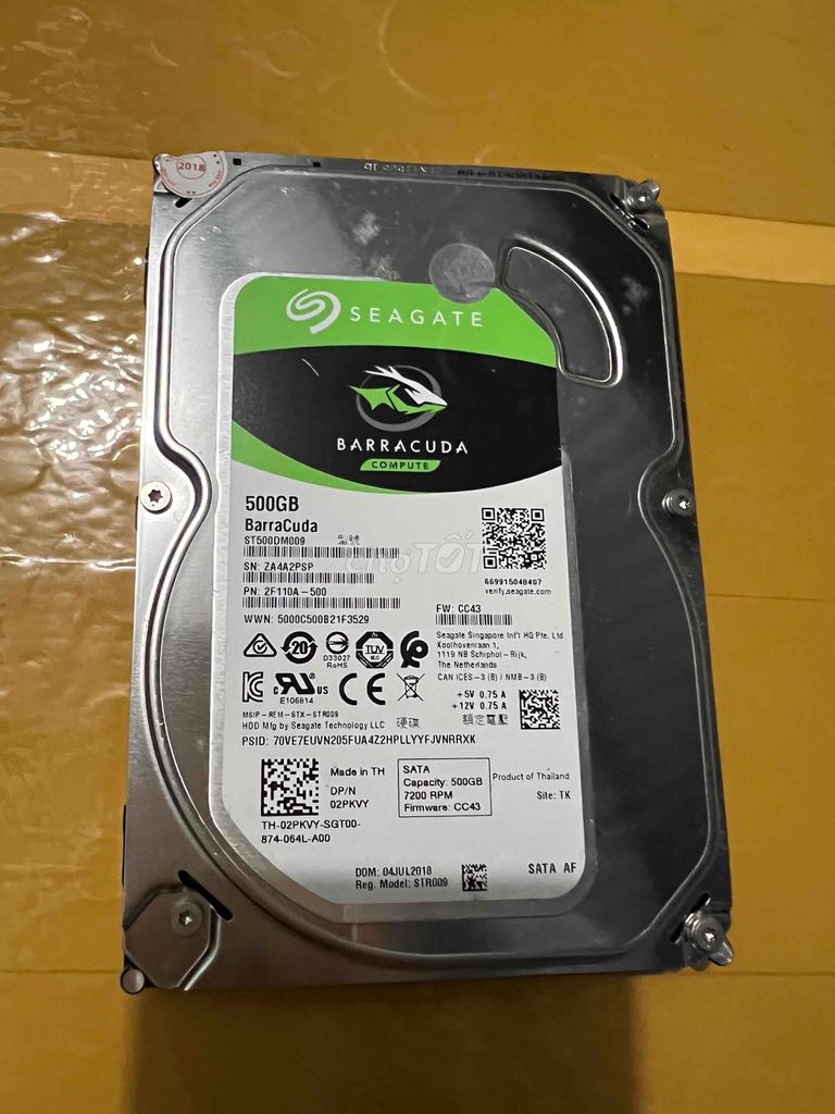 Hdd 3,5" 500gb sk 100% bao test