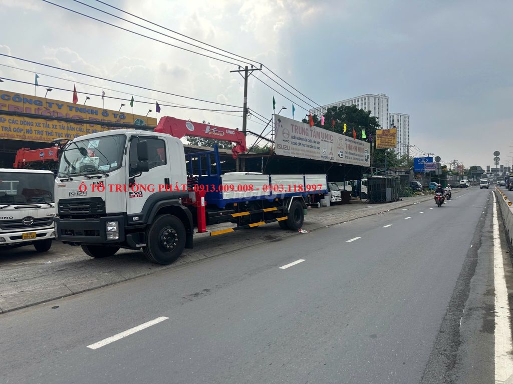 Bán Isuzu 9 Tấn cẩu Unic 6.3 tấn thùng dài 7.3m. Mua bán Xe tải, xe ben tại Quận 12 Tp Hồ Chí Minh được đăng bởi Mr Thành hình 6
