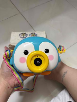 Máy bắn bong bóng nhựa xanh dương trắng - 13482150