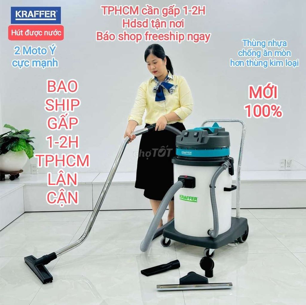 Máy hút bụi nước công nghiệp 70 Lít Kraffer