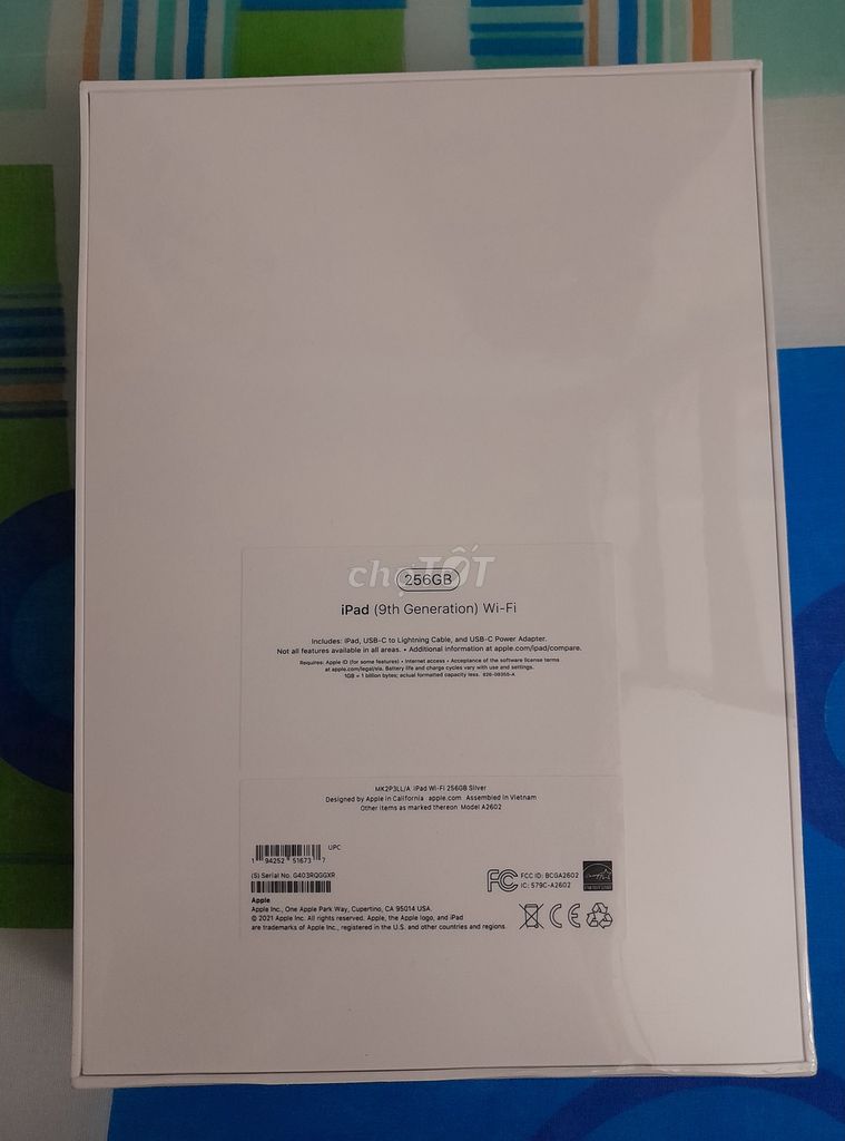 CẦN BÁN IPAD GEN 9 256GB, WIFI, MỚI NGUYÊN SEAL