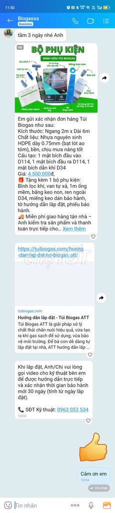 Túi Biogas Nhựa HDPE 6m x 2m Chưa sử dụng. Mua bán Đồ chuyên dụng, Giống nuôi trồng tại Thành phố Tân An Long An được đăng bởi thái phạm hình 1