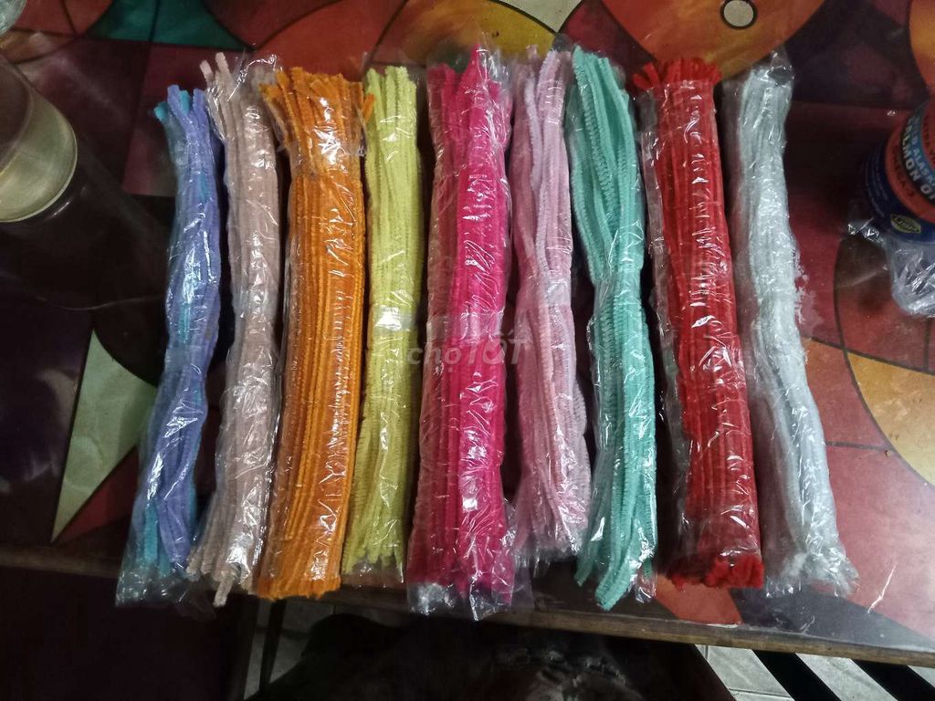 Kẽm nhung làm hoa 9 bó nhiều màu