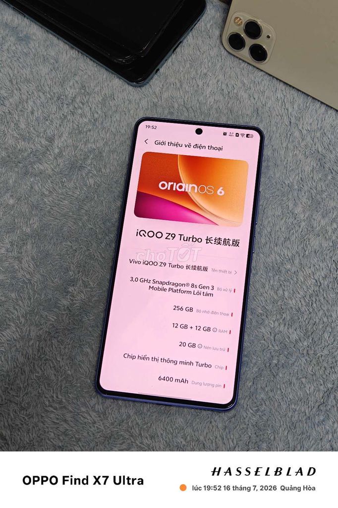 Vivo iQoo Z9 Turbo 12GB/256GB Xanh. Mua bán Điện thoại tại Huyện Đam Rông Lâm Đồng được đăng bởi Minh khoi  hình 1