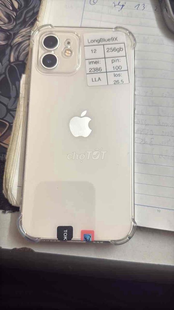 Apple iPhone 12 256GB trắng. Mua bán Điện thoại tại Quận Cầu Giấy Hà Nội được đăng bởi Long blue 9x hình 1
