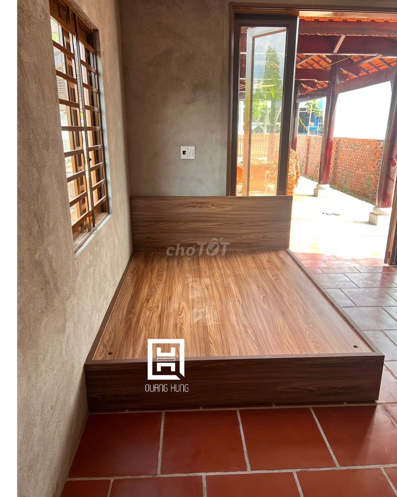 GIƯỜNG GỖ MDF-GIƯỜNG MDF-GIƯỜNG MDF-GIƯỜNG GỖ MDF. Mua bán Giường, chăn ga gối nệm tại Thị xã Tân Uyên Bình Dương được đăng bởi Nội Thất Quang Hùng TD hình 1