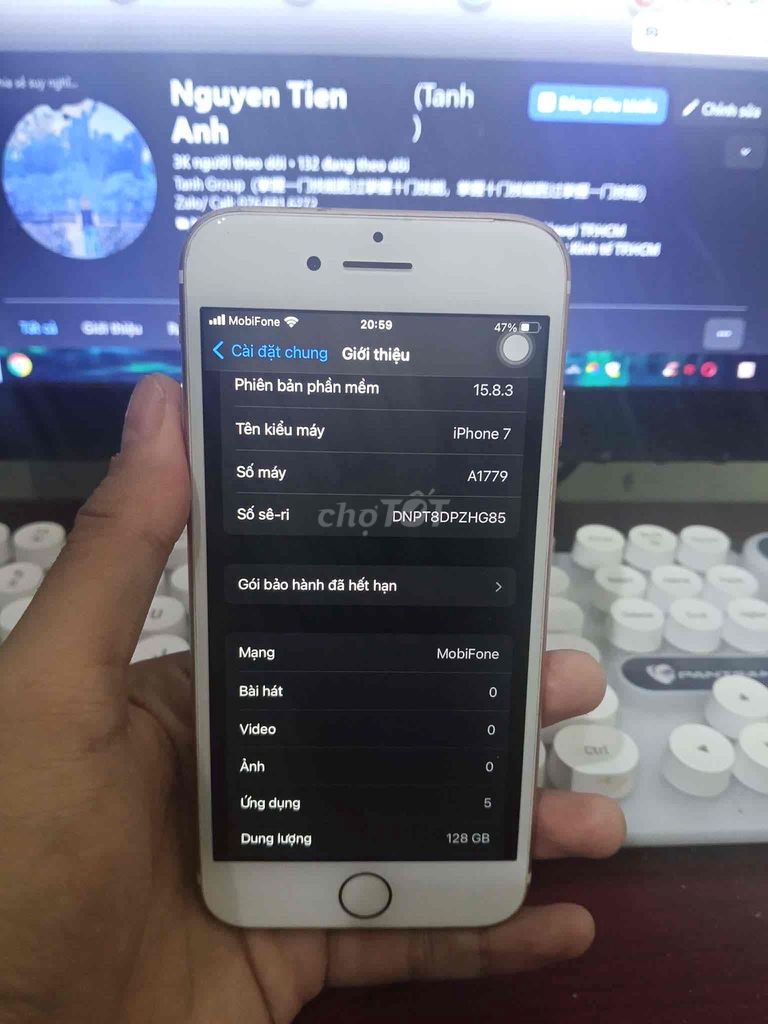 Apple iPhone 7 128GB Hồng. Mua bán Điện thoại tại Huyện Kiên Lương Kiên Giang được đăng bởi nguyentienanh nguyentienanh hình 1