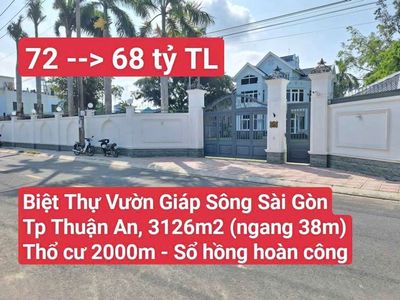 🆘 Biệt Thự Vườn Giáp Sông Sài Gòn P. Lái Thiêu, Tp. Thuận An. Mua bán nhà ở tại Thành phố Thuận An Bình Dương được đăng bởi Minh Vương