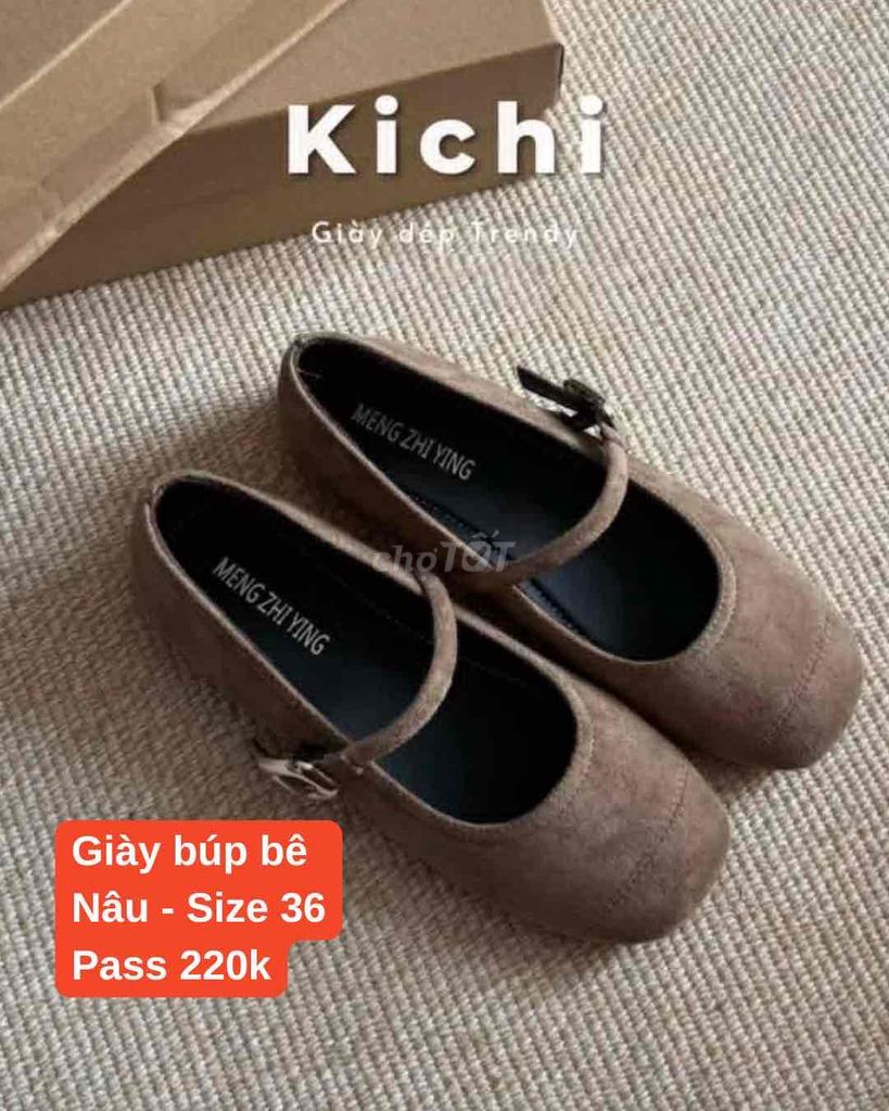 Giày búp bê Nâu size 36. Mua bán Giày dép tại Quận Bắc Từ Liêm Hà Nội được đăng bởi Bùi Nguyệt Hà hình 1