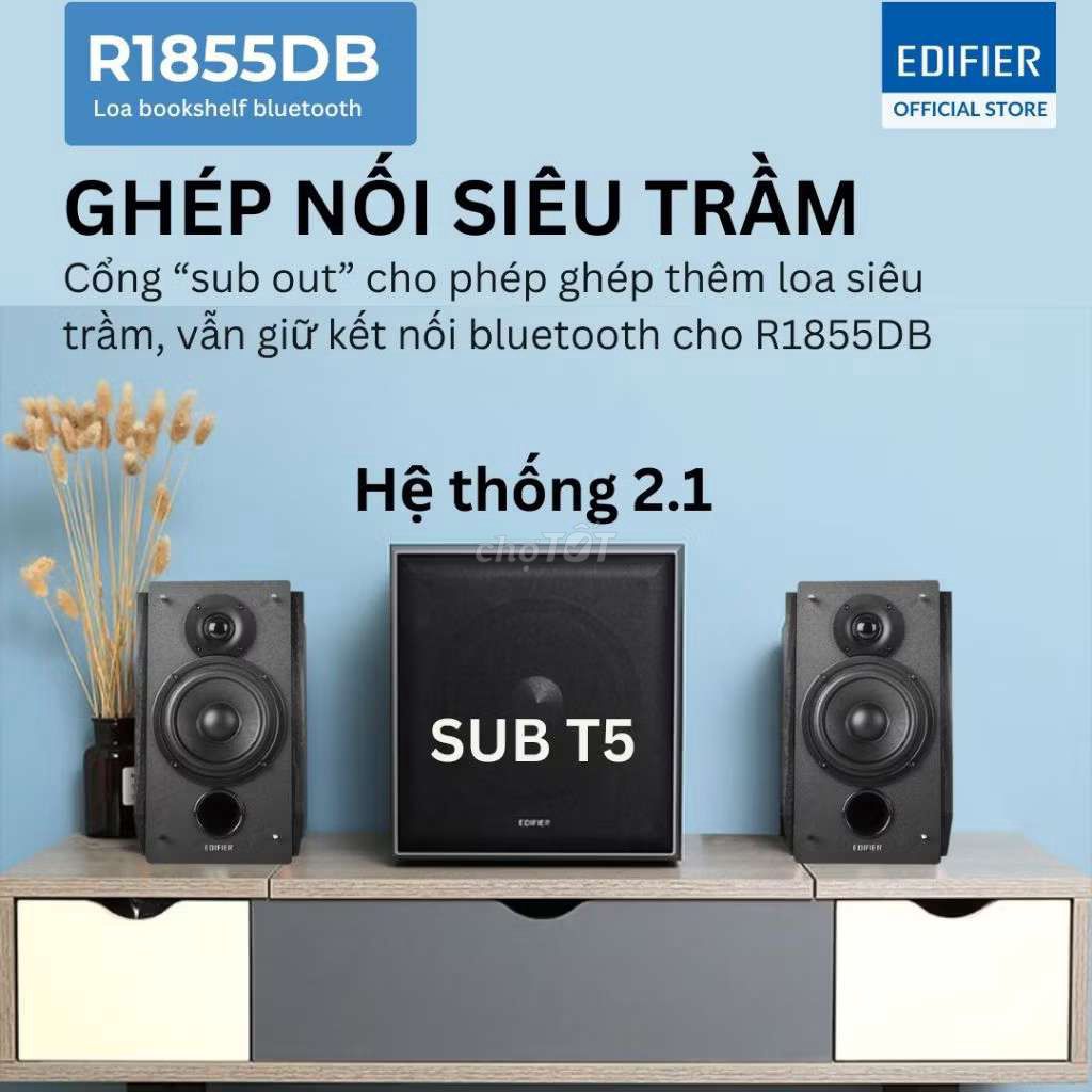 Loa Bluetooth Edifier R1855DB + T5S Đen. Mua bán Tivi, Âm thanh tại Quận Hải An Hải Phòng được đăng bởi leedee hình 1